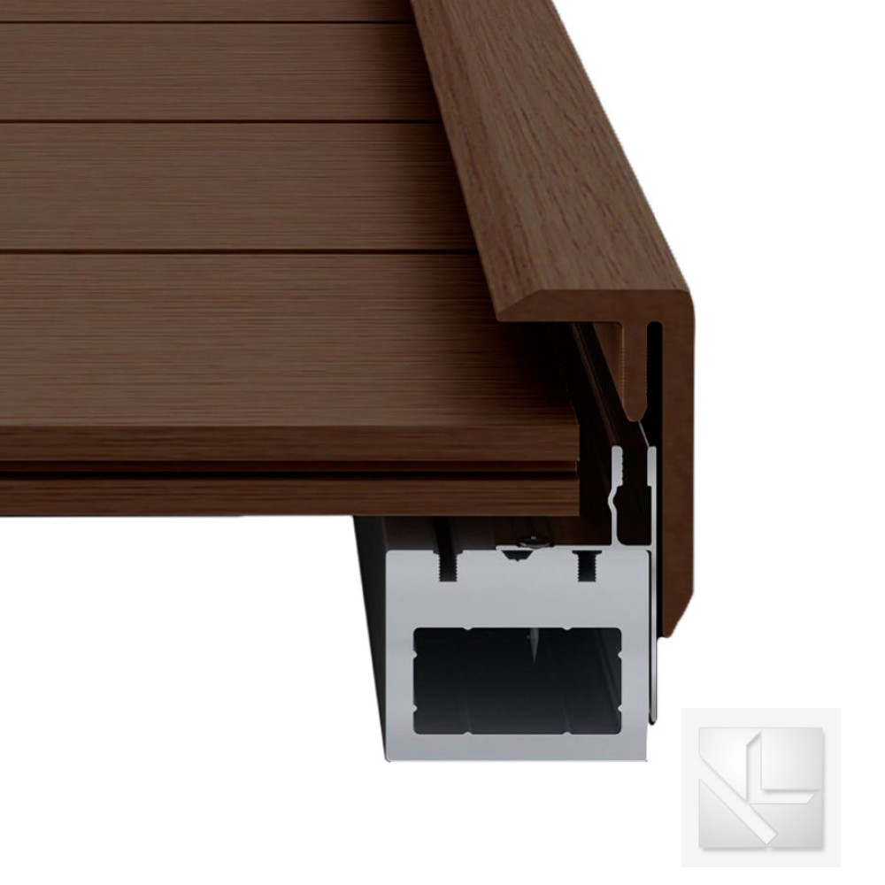 F-профіль для фасадної дошки Legro Natural Walnut